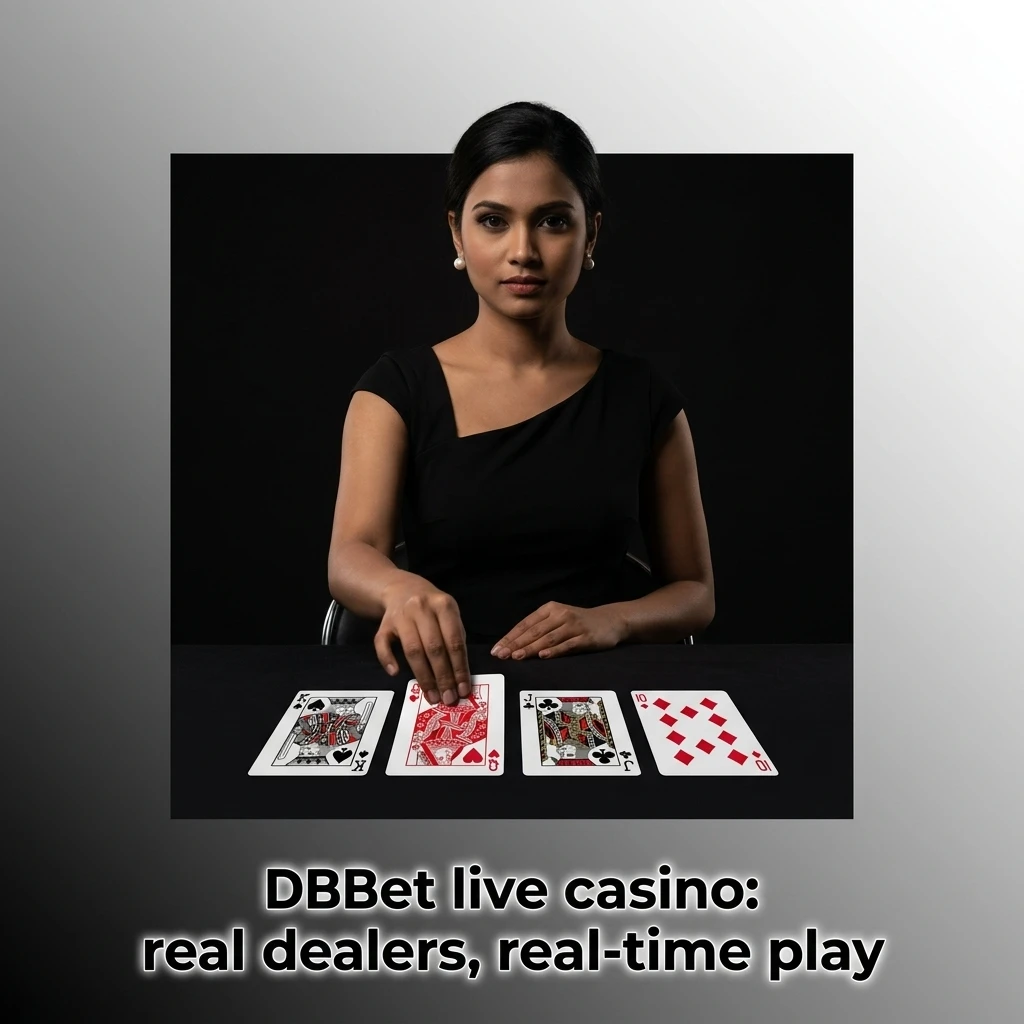 DBBet live casino with professional dealers streaming real-time roulette, blackjack, baccarat and game shows