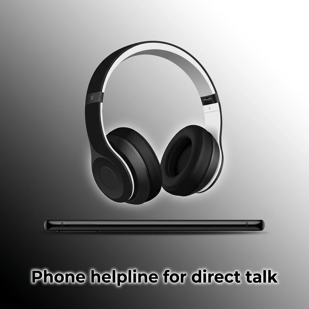 Customer support phone helpline with menu options for betting, payments, account access, and responsible gaming, available 24/7