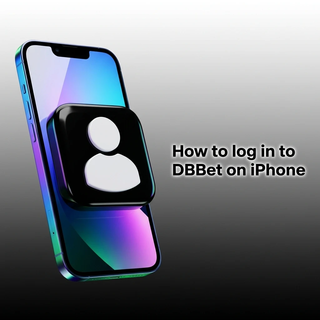 iPhone screen showing DBBet app login with Face ID and Touch ID biometric options for quick and secure access